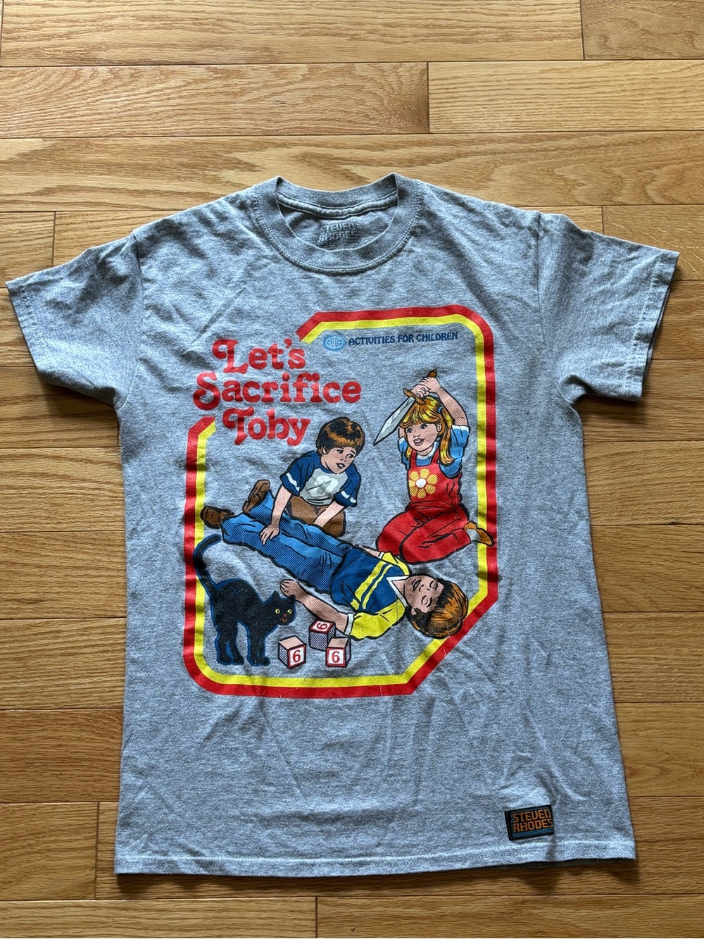 Let's Sacrifice Toby Graphic Tee - Heather Gray size small